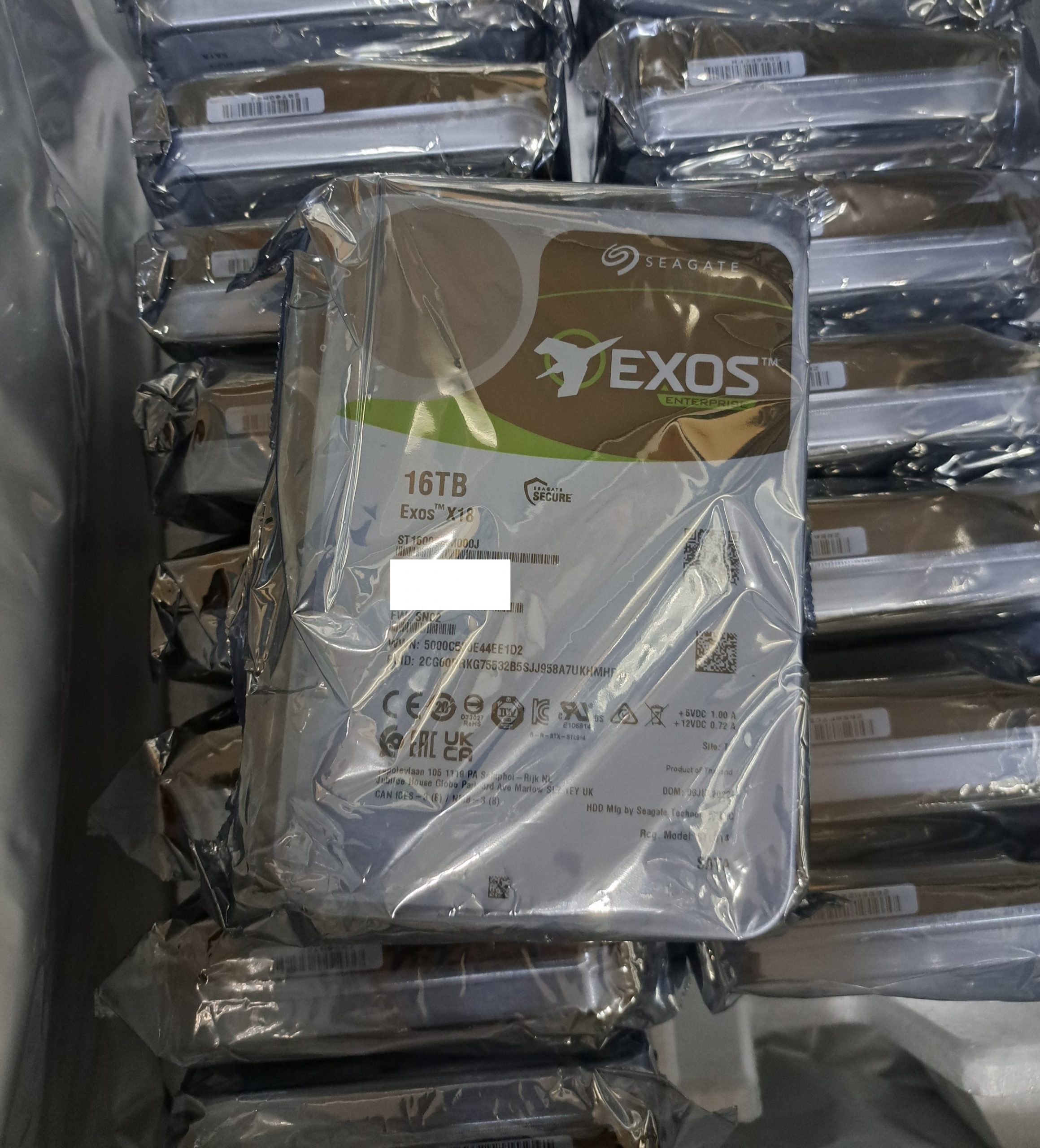 Seagate Exos X18 16TB SATA 6Gb/s 7200RPM ST16000NM000J