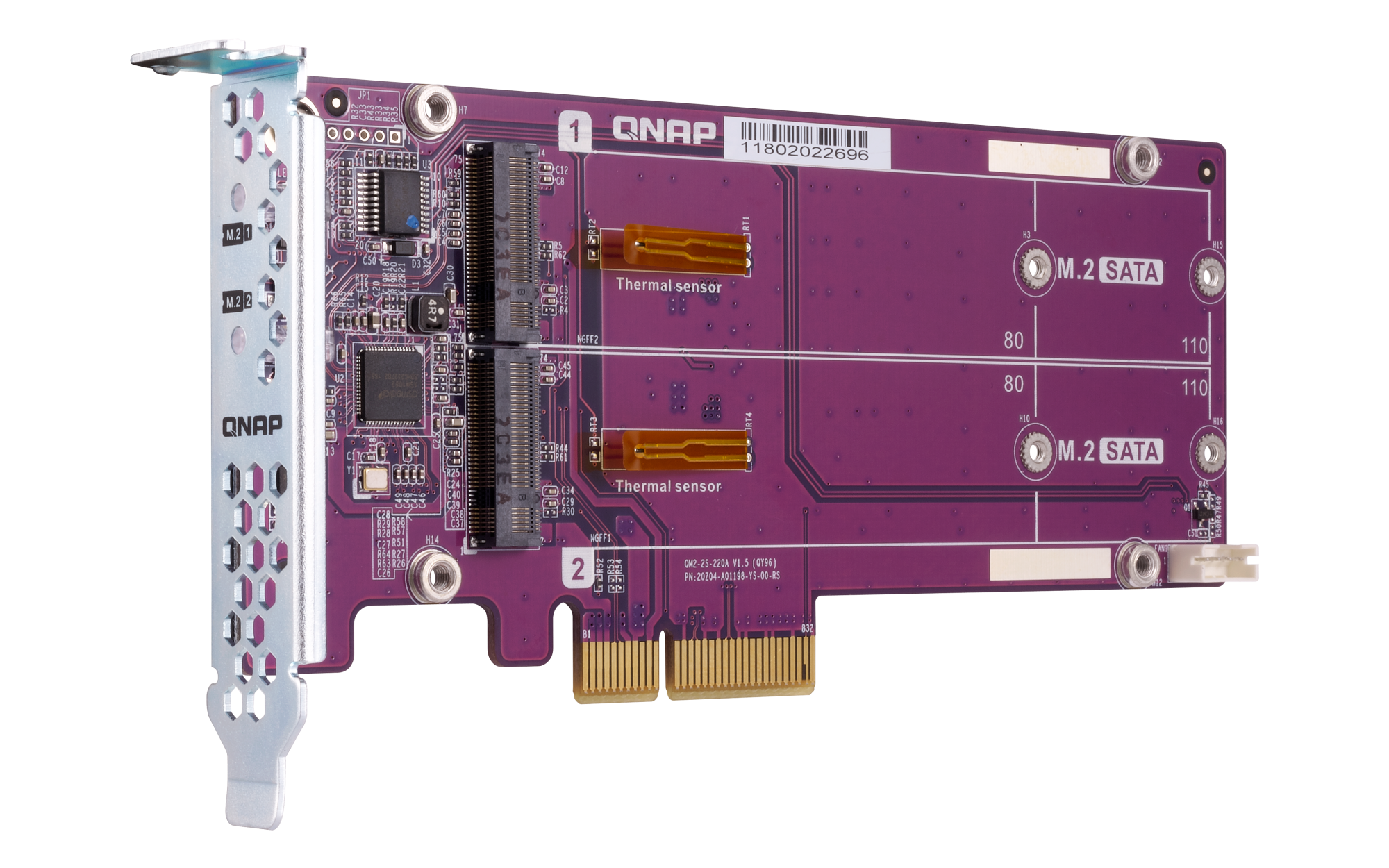 QNAP QM2-2S-220A Dual M.2 PCIe Expansion Card - تصویر 3