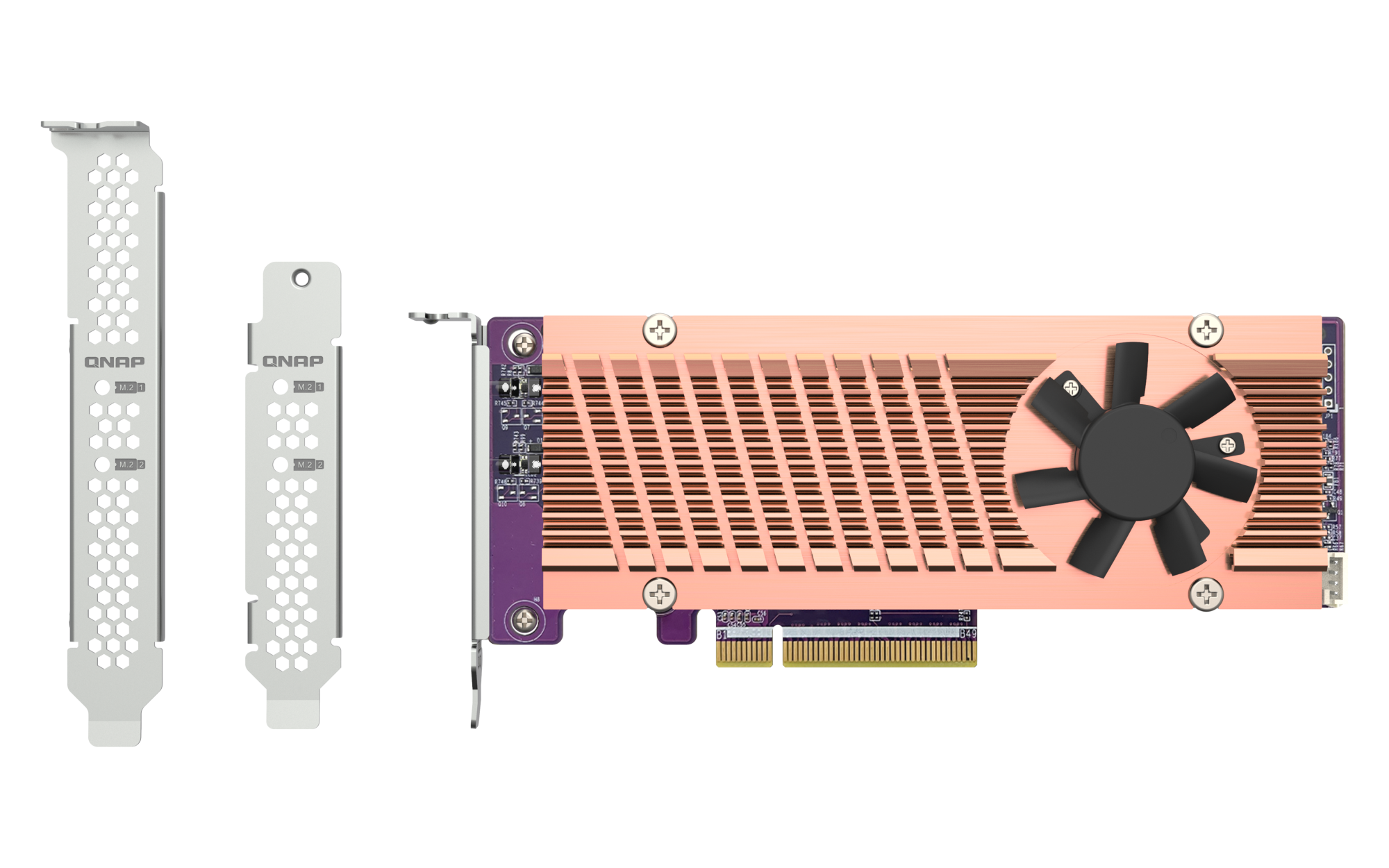 QNAP QM2-2P-384A Dual M.2 PCIe Expansion Card - تصویر 3