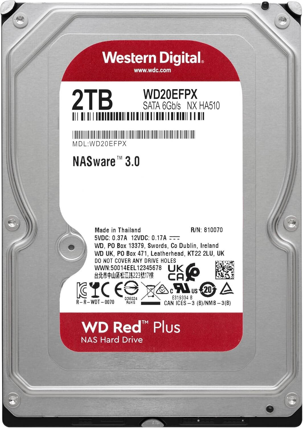 WD Red Plus 2TB SATA NAS HDD (WD20EFPX) - تصویر 2